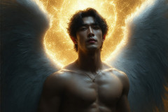 Male Angels from Above,handsome & sexy men,fantasy wings,brought to life through the magic of AI