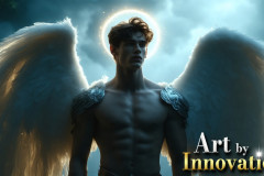Male Angels from Above,handsome & sexy men,fantasy wings,brought to life through the magic of AI