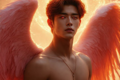 Male Angels from Above,handsome & sexy men,fantasy wings,brought to life through the magic of AI