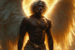 Male Angels from Above,handsome & sexy men,fantasy wings,brought to life through the magic of AI