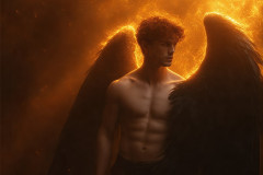 Male Angels from Above,handsome & sexy men,fantasy wings,brought to life through the magic of AI