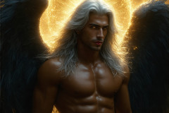 Male Angels from Above,handsome & sexy men,fantasy wings,brought to life through the magic of AI