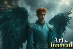 Male Angels from Above,handsome & sexy men,fantasy wings,brought to life through the magic of AI
