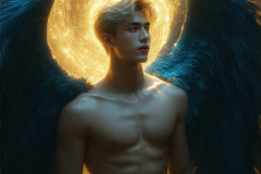 Male Angels from Above,handsome & sexy men,fantasy wings,brought to life through the magic of AI
