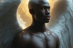Male Angels from Above,handsome & sexy men,fantasy wings,brought to life through the magic of AI