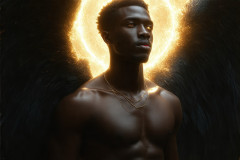 Male Angels from Above,handsome & sexy men,fantasy wings,brought to life through the magic of AI