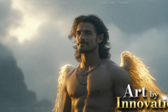 Male Angels from Above,handsome & sexy men,fantasy wings,brought to life through the magic of AI