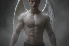 Male Angels from Above,handsome & sexy men,fantasy wings,brought to life through the magic of AI