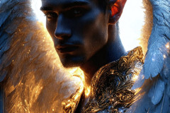 Male Angels from Above,handsome & sexy men,fantasy wings,brought to life through the magic of AI