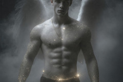 Male Angels from Above,handsome & sexy men,fantasy wings,brought to life through the magic of AI