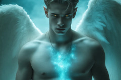 Male Angels from Above,handsome & sexy men,fantasy wings,brought to life through the magic of AI
