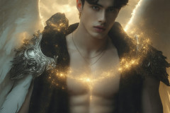 Male Angels from Above,handsome & sexy men,fantasy wings,brought to life through the magic of AI