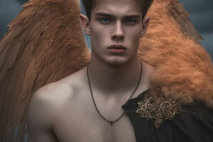 Male Angels from Above,handsome & sexy men,fantasy wings,brought to life through the magic of AI
