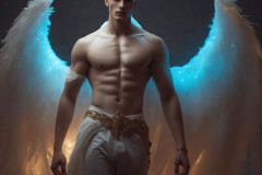 Male Angels from Above,handsome & sexy men,fantasy wings,brought to life through the magic of AI