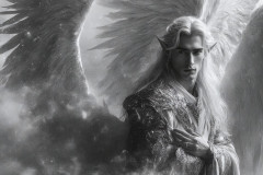 Male Angels from Above,handsome & sexy men,fantasy wings,brought to life through the magic of AI