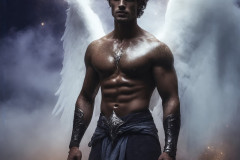 Male Angels from Above,handsome & sexy men,fantasy wings,brought to life through the magic of AI