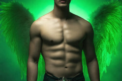 Male Angels from Above,handsome & sexy men,fantasy wings,brought to life through the magic of AI