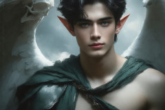 Male Angels from Above,handsome & sexy men,fantasy wings,brought to life through the magic of AI