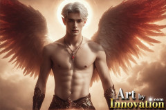 Male Angels from Above,handsome & sexy men,fantasy wings,brought to life through the magic of AI