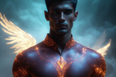 Male Angels from Above,handsome & sexy men,fantasy wings,brought to life through the magic of AI