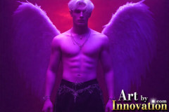 Male Angels from Above,handsome & sexy men,fantasy wings,brought to life through the magic of AI