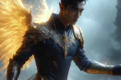 Male Angels from Above,handsome & sexy men,fantasy wings,brought to life through the magic of AI