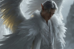 Male Angels from Above,handsome & sexy men,fantasy wings,brought to life through the magic of AI