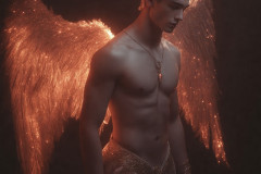 Male Angels from Above,handsome & sexy men,fantasy wings,brought to life through the magic of AI