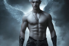 Male Angels from Above,handsome & sexy men,fantasy wings,brought to life through the magic of AI