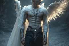 Male Angels from Above,handsome & sexy men,fantasy wings,brought to life through the magic of AI
