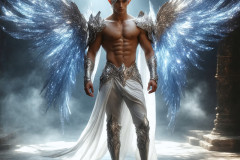 Male Angels from Above,handsome & sexy men,fantasy wings,brought to life through the magic of AI