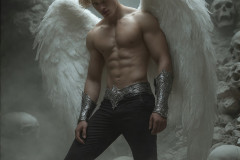 Male Angels from Above,handsome & sexy men,fantasy wings,brought to life through the magic of AI
