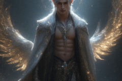Male Angels from Above,handsome & sexy men,fantasy wings,brought to life through the magic of AI