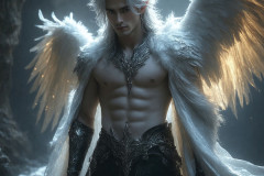 Male Angels from Above,handsome & sexy men,fantasy wings,brought to life through the magic of AI