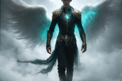 Male Angels from Above,handsome & sexy men,fantasy wings,brought to life through the magic of AI