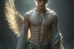 Male Angels from Above,handsome & sexy men,fantasy wings,brought to life through the magic of AI