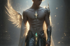 Male Angels from Above,handsome & sexy men,fantasy wings,brought to life through the magic of AI
