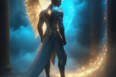 Male Angels from Above,handsome & sexy men,fantasy wings,brought to life through the magic of AI