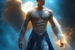 Male Angels from Above,handsome & sexy men,fantasy wings,brought to life through the magic of AI