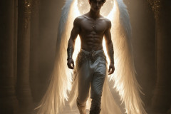 Male Angels from Above,handsome & sexy men,fantasy wings,brought to life through the magic of AI