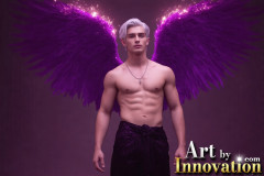 Male Angels from Above,handsome & sexy men,fantasy wings,brought to life through the magic of AI