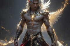 Male Angels from Above,handsome & sexy men,fantasy wings,brought to life through the magic of AI