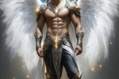 Male Angels from Above,handsome & sexy men,fantasy wings,brought to life through the magic of AI