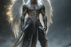 Male Angels from Above,handsome & sexy men,fantasy wings,brought to life through the magic of AI