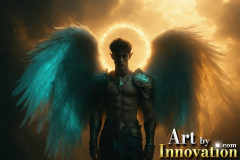 Male Angels from Above,handsome & sexy men,fantasy wings,brought to life through the magic of AI