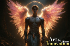 Male Angels from Above,handsome & sexy men,fantasy wings,brought to life through the magic of AI