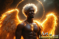 Male Angels from Above,handsome & sexy men,fantasy wings,brought to life through the magic of AI