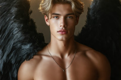 Male Angels from Above,handsome & sexy men,fantasy wings,brought to life through the magic of AI