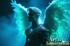 Male Angels from Above,handsome & sexy men,fantasy wings,brought to life through the magic of AI