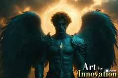Male Angels from Above,handsome & sexy men,fantasy wings,brought to life through the magic of AI